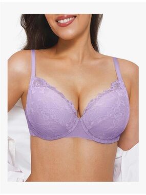 NWT Popilush Minimizer Bras Full Coverage Lace Push Up Underwire Bra 38DDD.